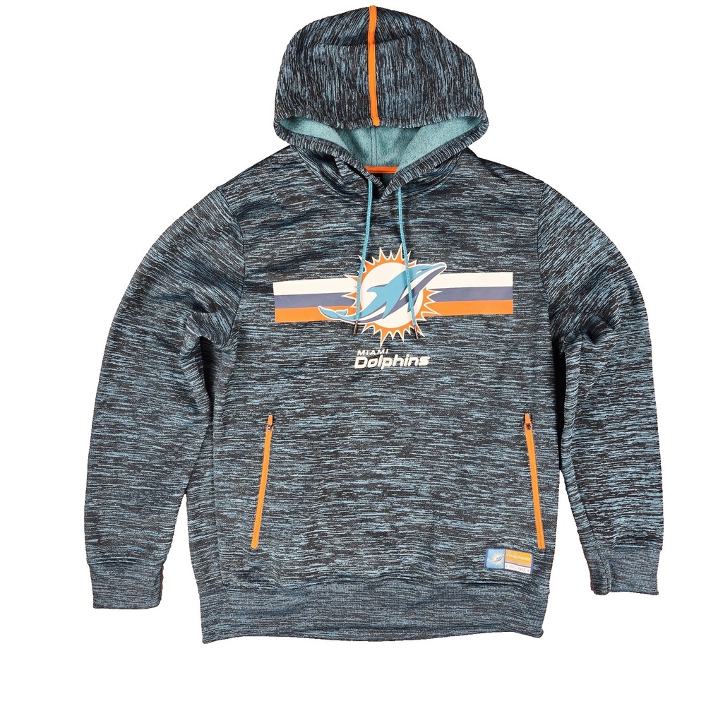 Miami Dolphins Hoodie Mens Large‎ NFL Football Pullover Sweatshirt Team Apparel
